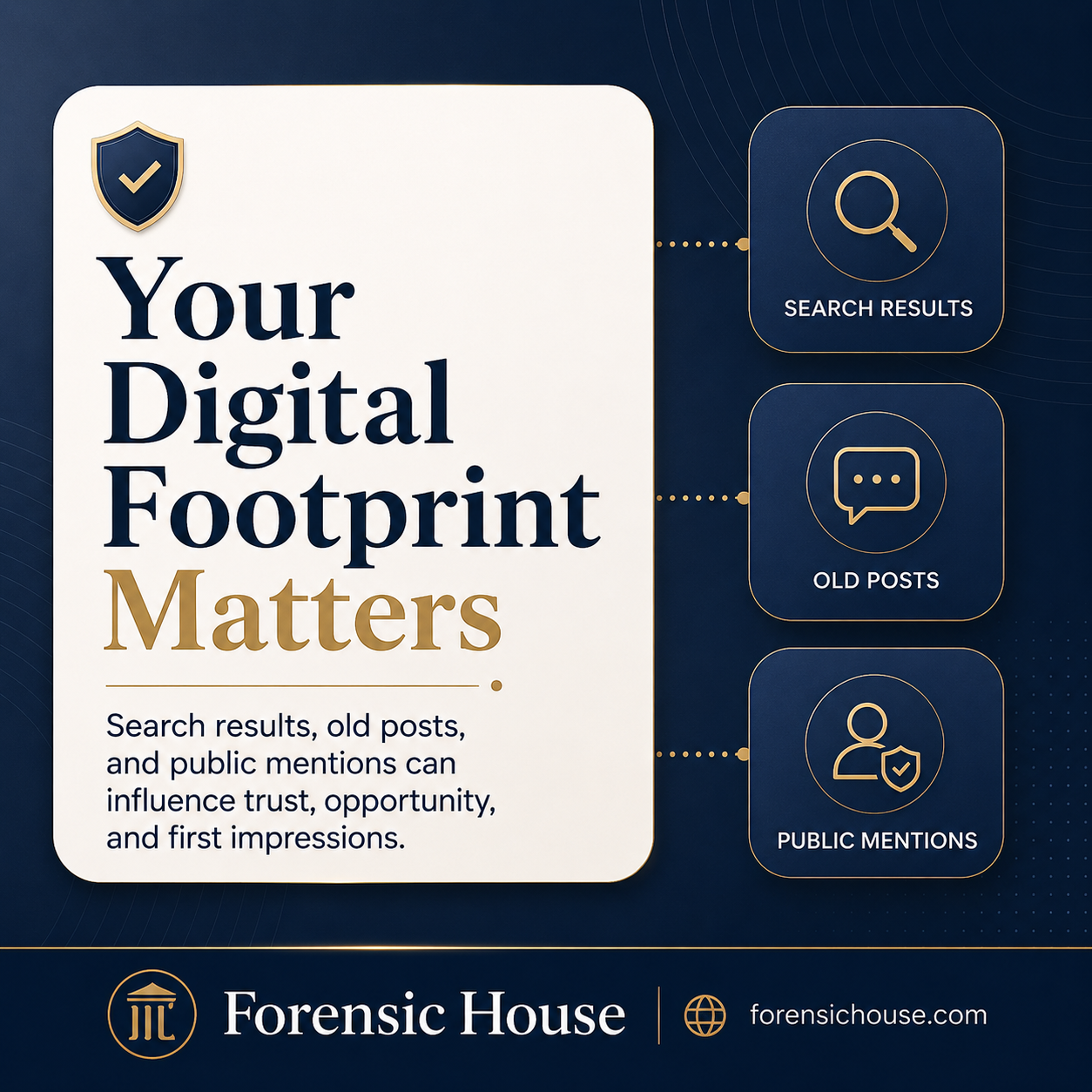 Digital footprint concept showing online privacy and reputation risks