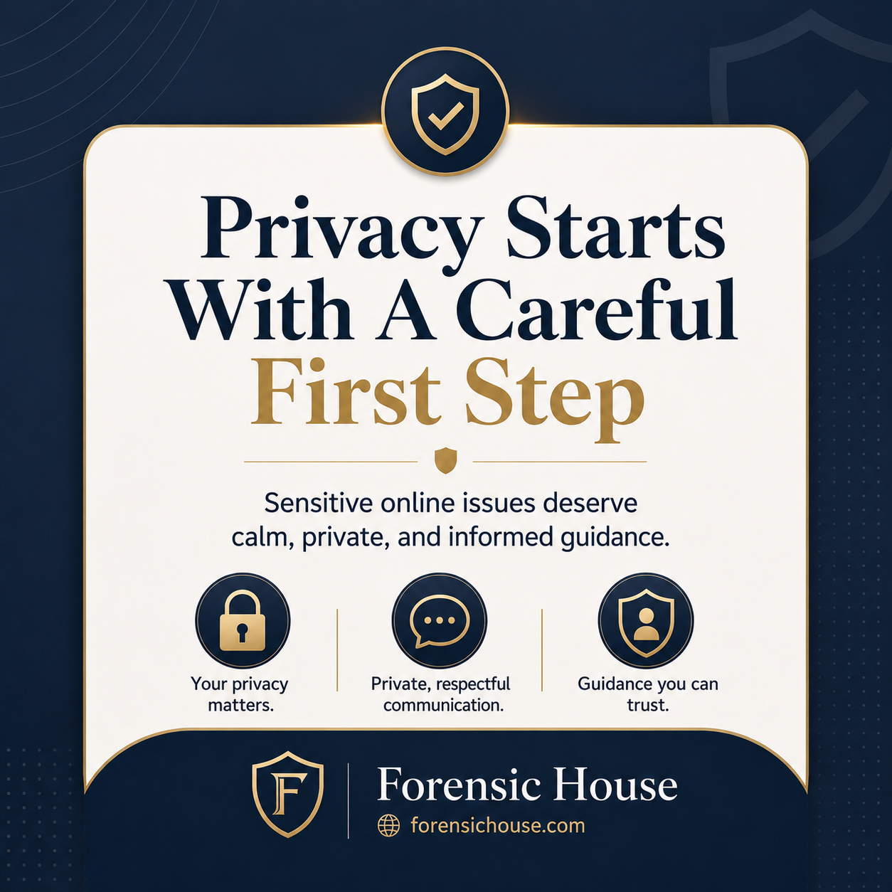 Confidential privacy-first digital support and careful online review